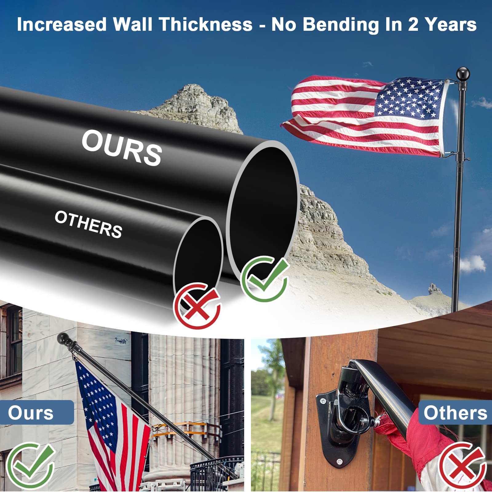 FLY HAWK flag pole displayed on a truck