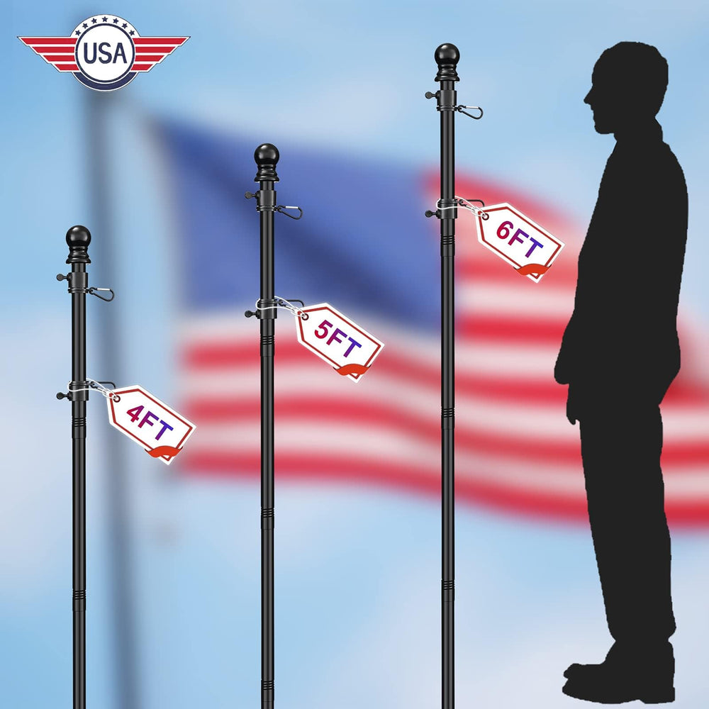 FLY HAWK flag pole set up in a garden