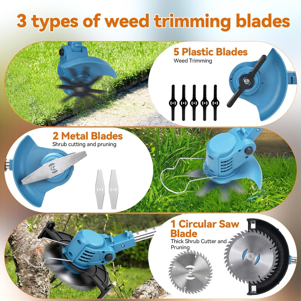 FLYINGJOING Electric Weed Wacker in action trimming grass