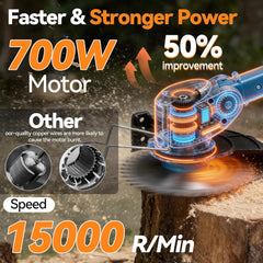 FLYINGJOING Electric Weed Wacker with detachable wheels