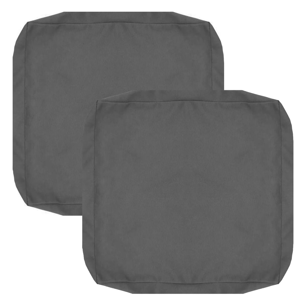 FLYMEI 24x24 inch dark grey patio cushion cover front view