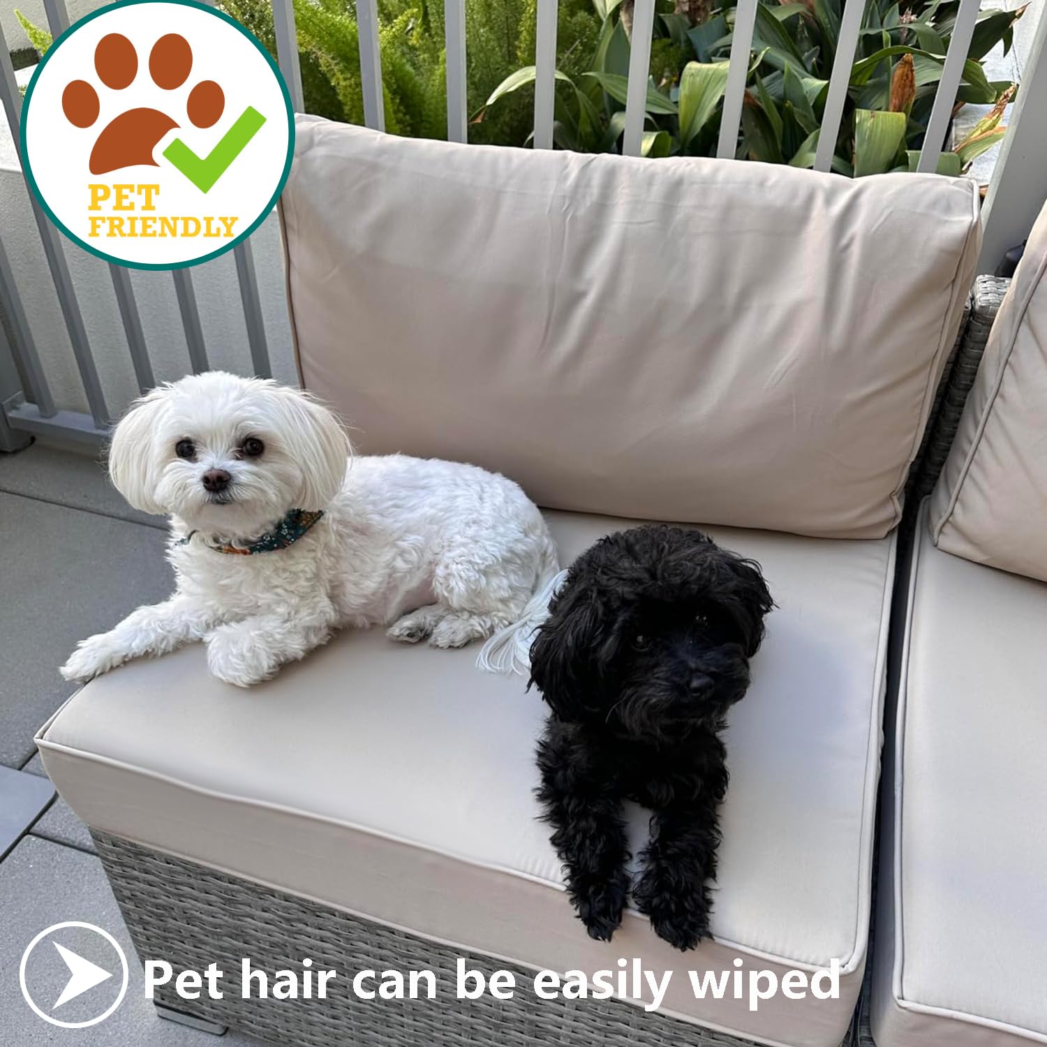 FLYMEI cushion covers displayed with outdoor furniture
