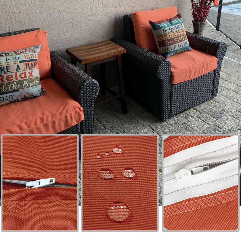 FLYMEI cushion covers placed on outdoor sofa