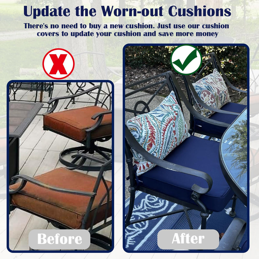 FLYMEI cushion covers with a background of greenery