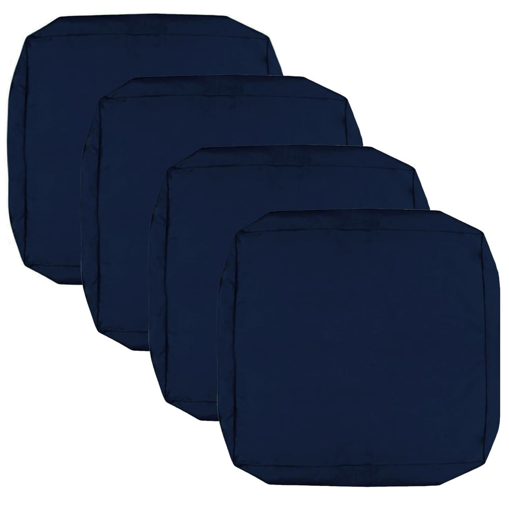 FLYMEI navy blue patio cushion covers pack of 4 front view