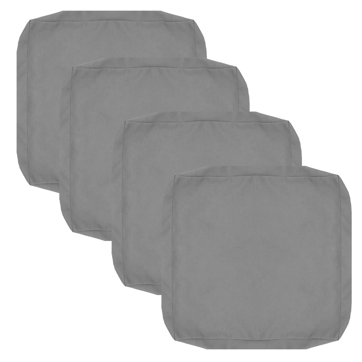 FLYMEI Patio Cushion Cover Grey 24x24x4 inch front view