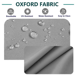 FLYMEI Patio Cushion Cover Grey 24x24x4 inch on a patio chair