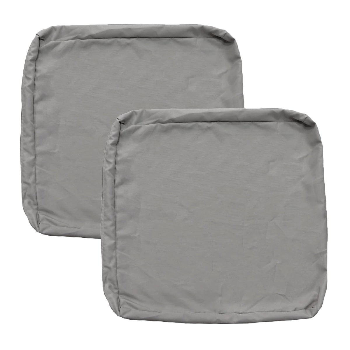 FLYMEI Patio Cushion Cover Grey front view, 25x25x5 inch