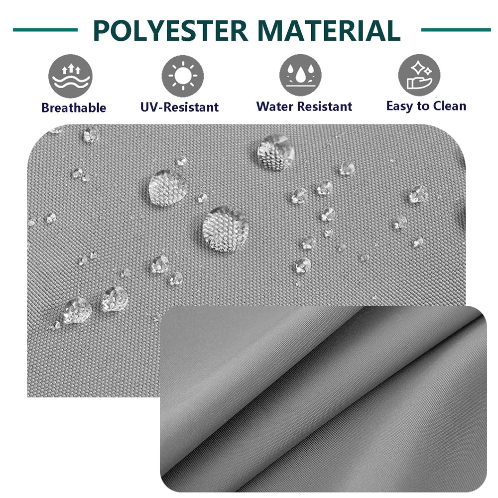 FLYMEI Patio Cushion Cover Grey in outdoor setting