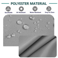 FLYMEI Patio Cushion Cover Grey in outdoor setting