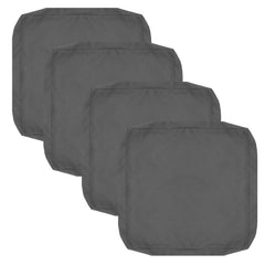 FLYMEI patio cushion cover in dark grey, front view