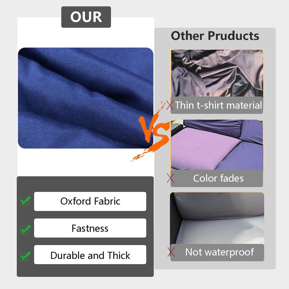 FLYMEI Patio Cushion Cover showing waterproof fabric texture