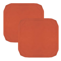 FLYMEI Patio Cushion Covers 18x18x2 in Spice, front view