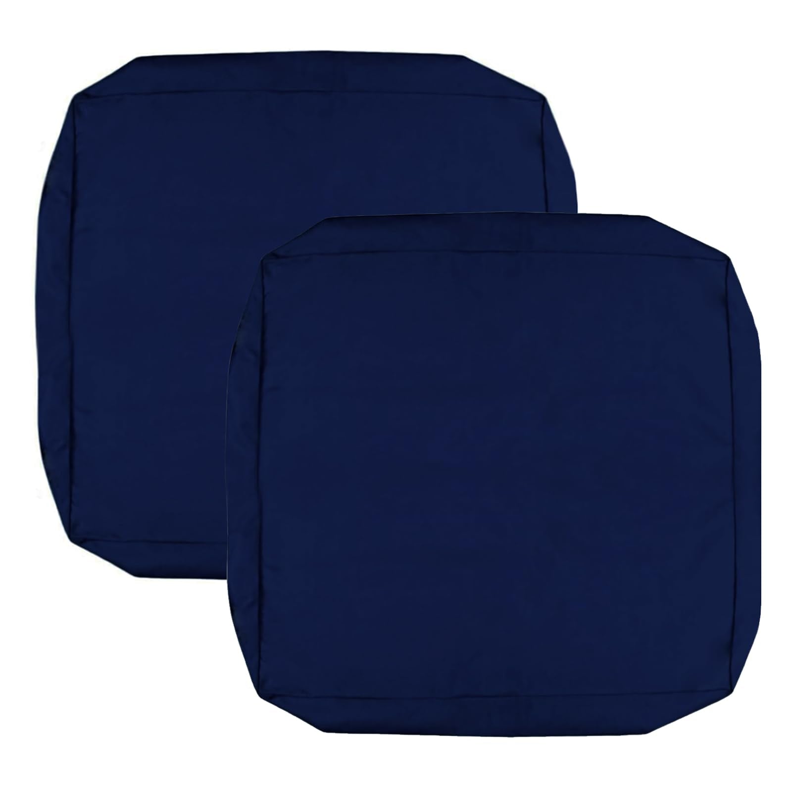 FLYMEI Patio Cushion Covers 24x24x4 inches, Navy Blue, front view