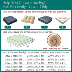 FLYMEI Patio Cushion Covers beige pack of 4
