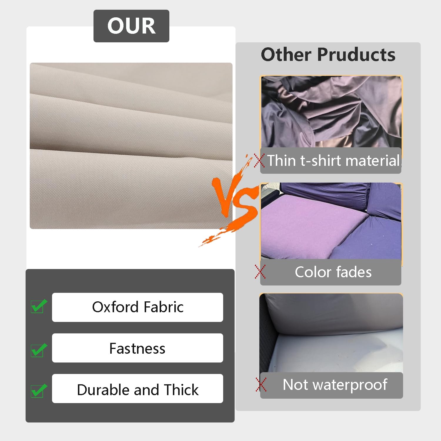 FLYMEI Patio Cushion Covers machine washable label