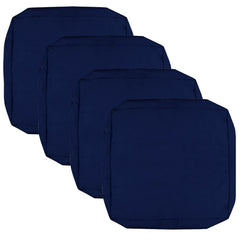 FLYMEI Patio Cushion Covers Navy Blue 21x19x3 inch front view