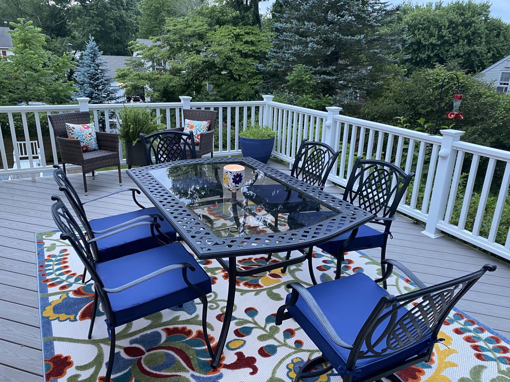 FLYMEI Patio Cushion Covers pack showing two pieces