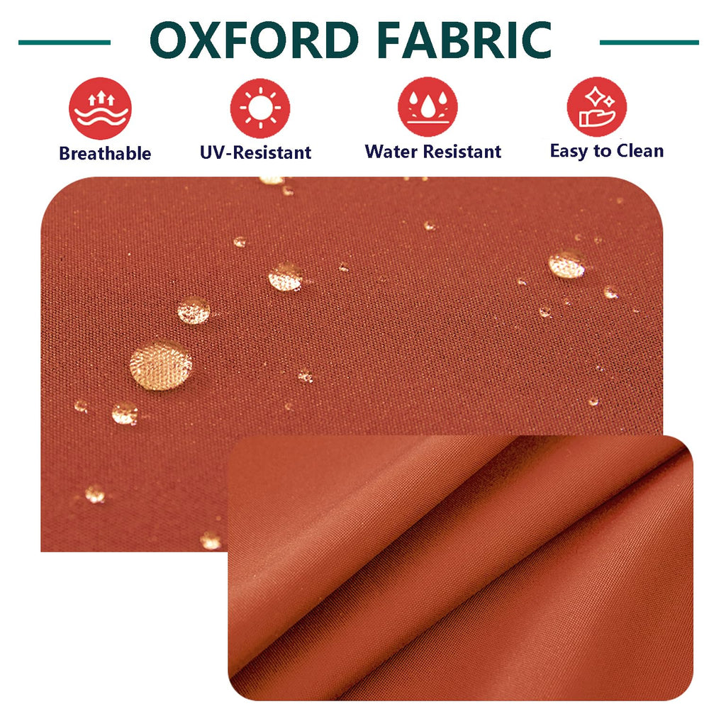 FLYMEI set of 2 Patio Cushion Covers in vibrant Spice colour