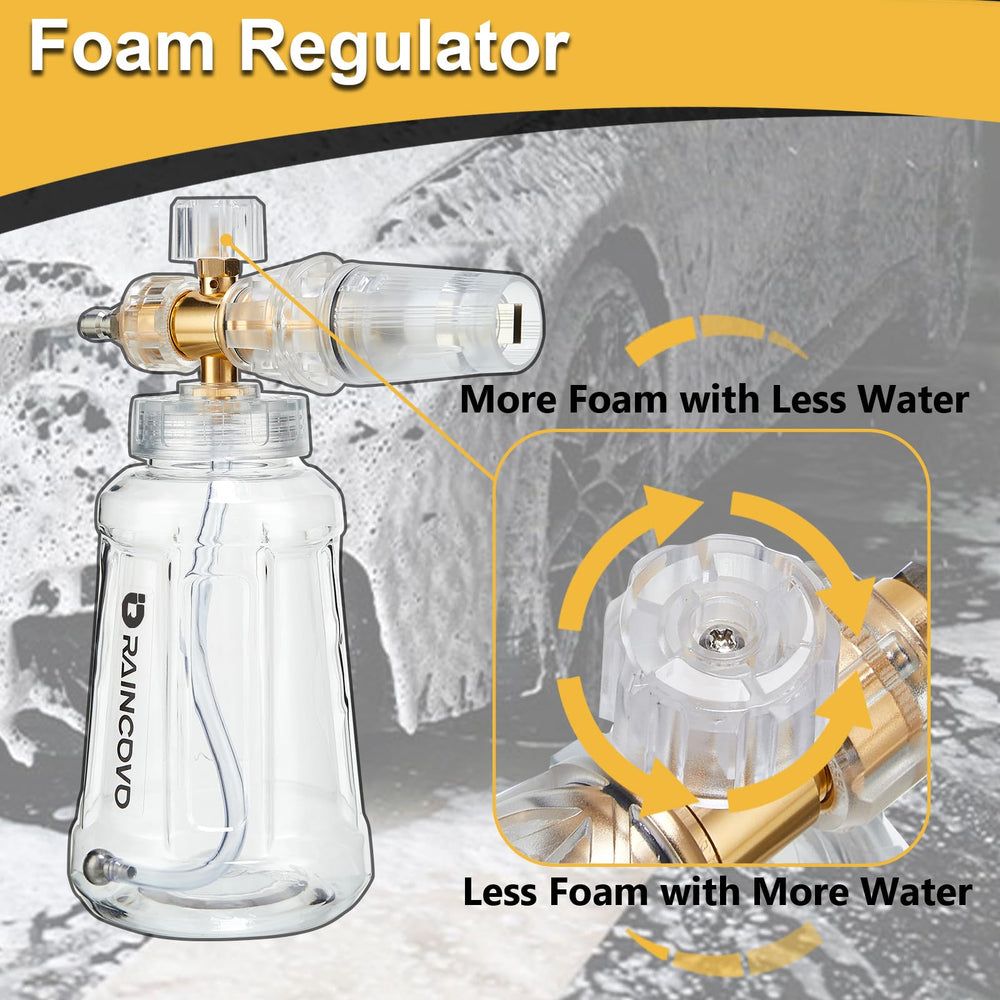 Foam Cannon displayed with packaging for retail