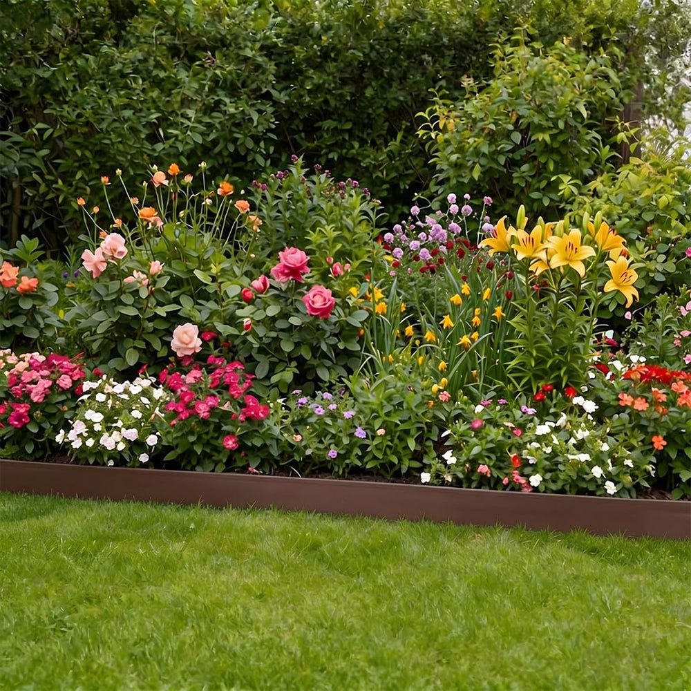 Focefec Garden Edging displayed in a landscaped yard