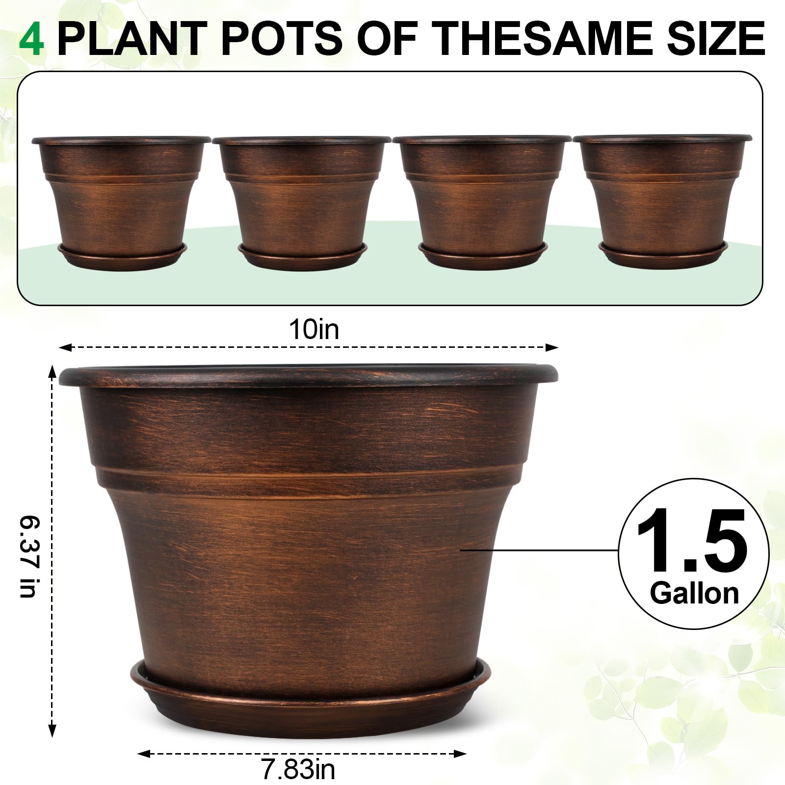 Fodetyff 10 inch copper planter filled with succulents