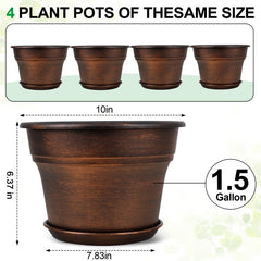 Fodetyff 10 inch copper planter filled with succulents