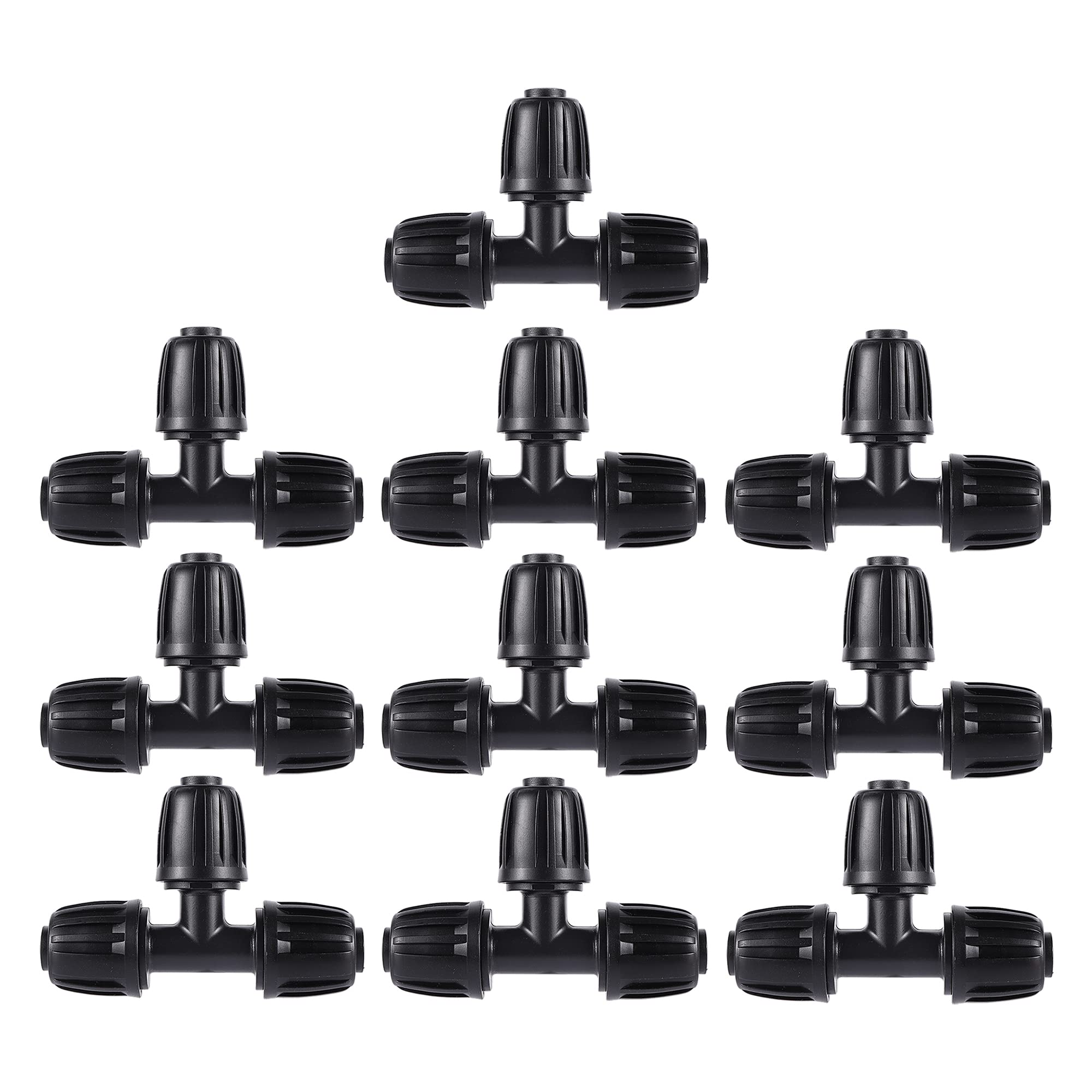 FOGWOWO 10 Pack 1/2 inch tee connectors front view