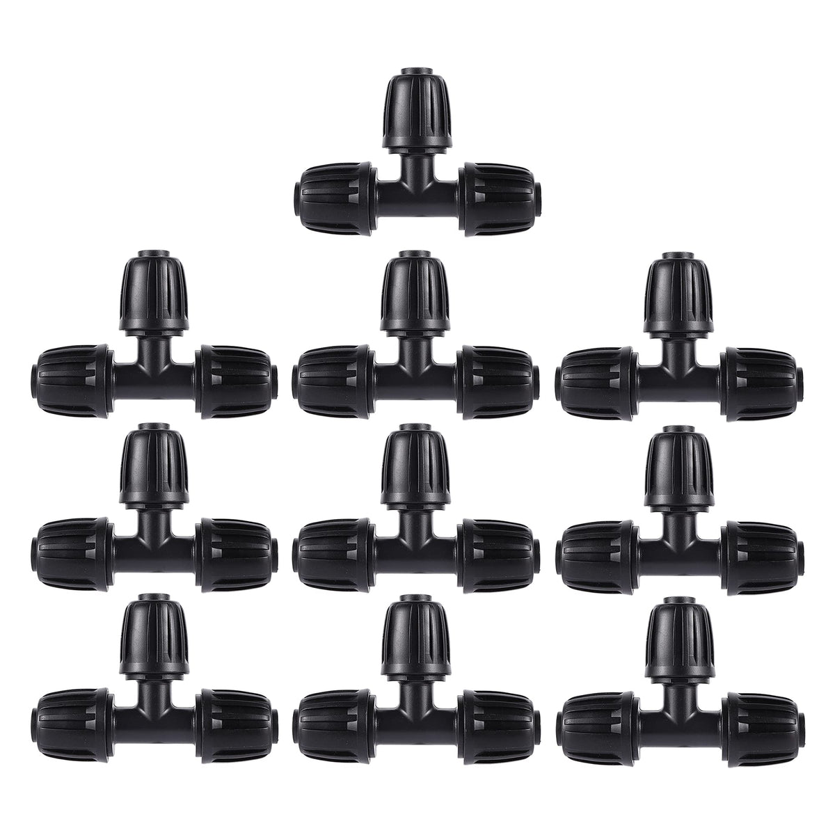 FOGWOWO 10 Pack 1/2 inch tee connectors front view