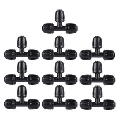 FOGWOWO 10 Pack 1/2 inch tee connectors front view