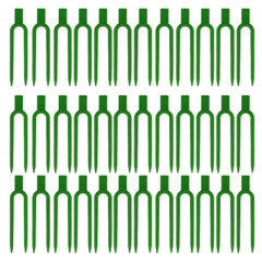 Foinfun 120 Pcs green plastic plant support pins front view