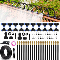 FOKATY 66 FT Drip Irrigation System with nozzles and hose