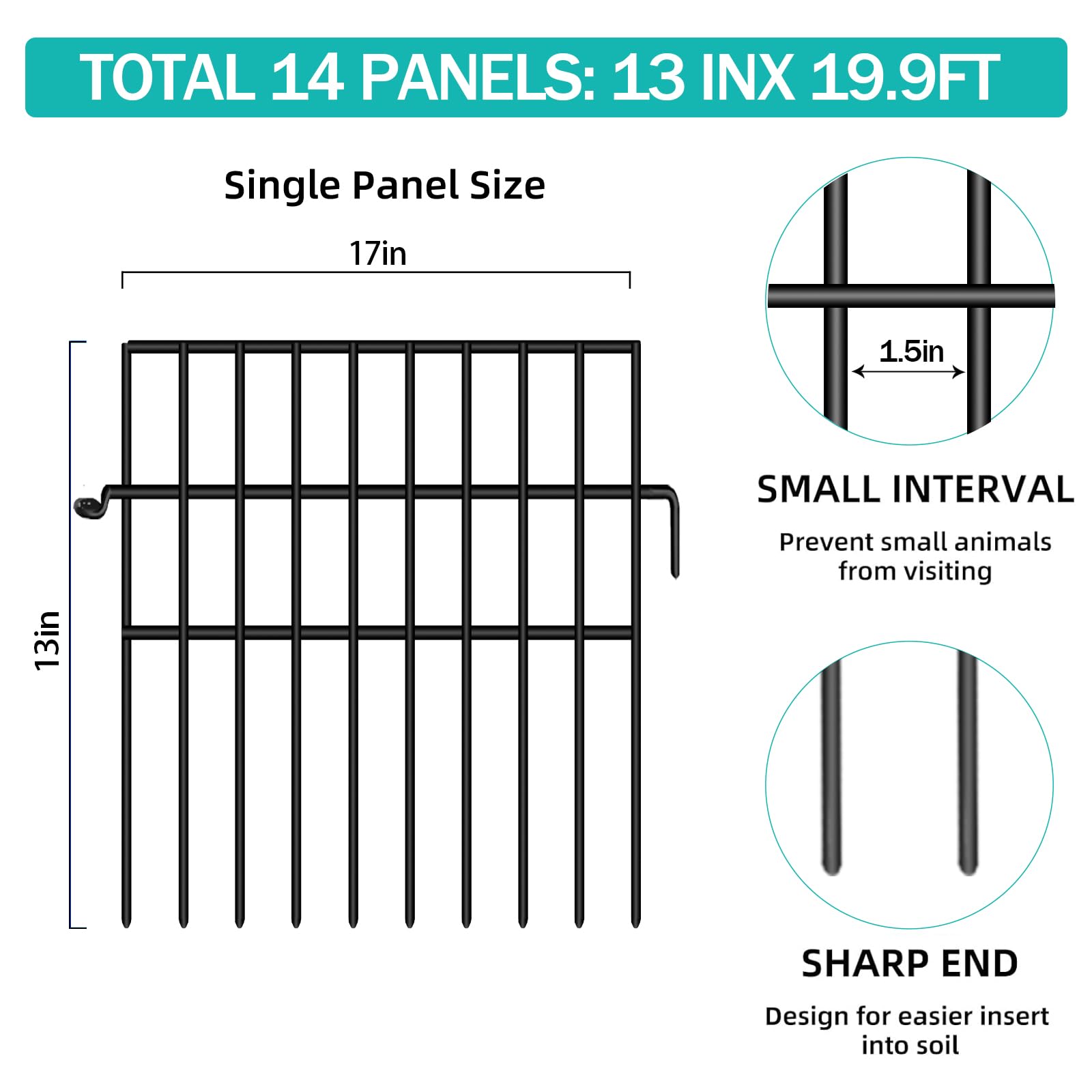 FOKEP Animal Barrier Fence showing installation with connecting rings
