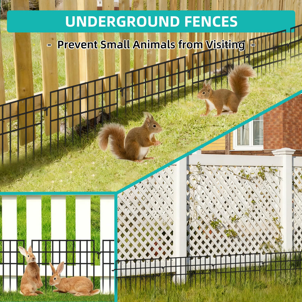FOKEP Animal Barrier Fence with decorative flower border