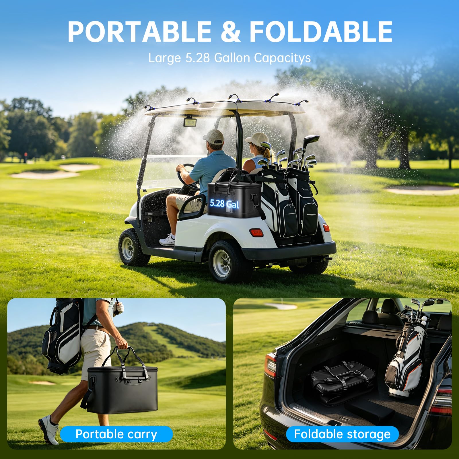 Foldable 20L bucket for IGRL misting system