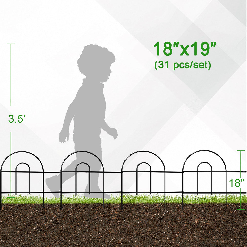 Foldable design of FOREHOGAR Decorative Garden Fencing for easy storage
