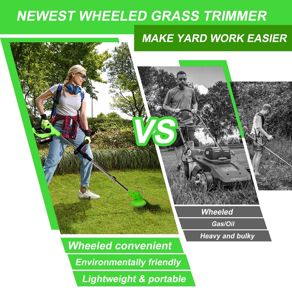Foldable design of SHGYMY Electric Weed Wacker for storage