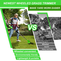 Foldable design of SHGYMY Electric Weed Wacker for storage