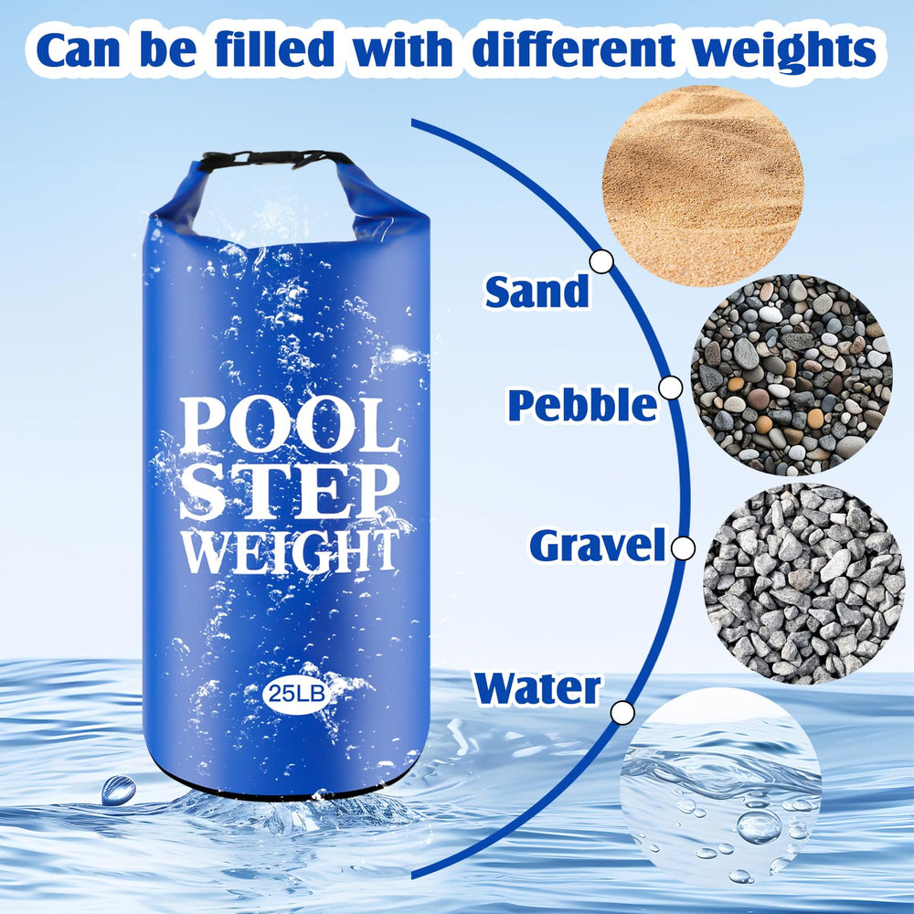 Foldable design of WSFSLJWDW pool step weights for easy storage