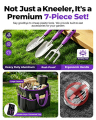 Foldable garden kneeler and seat with soft EVA cushion