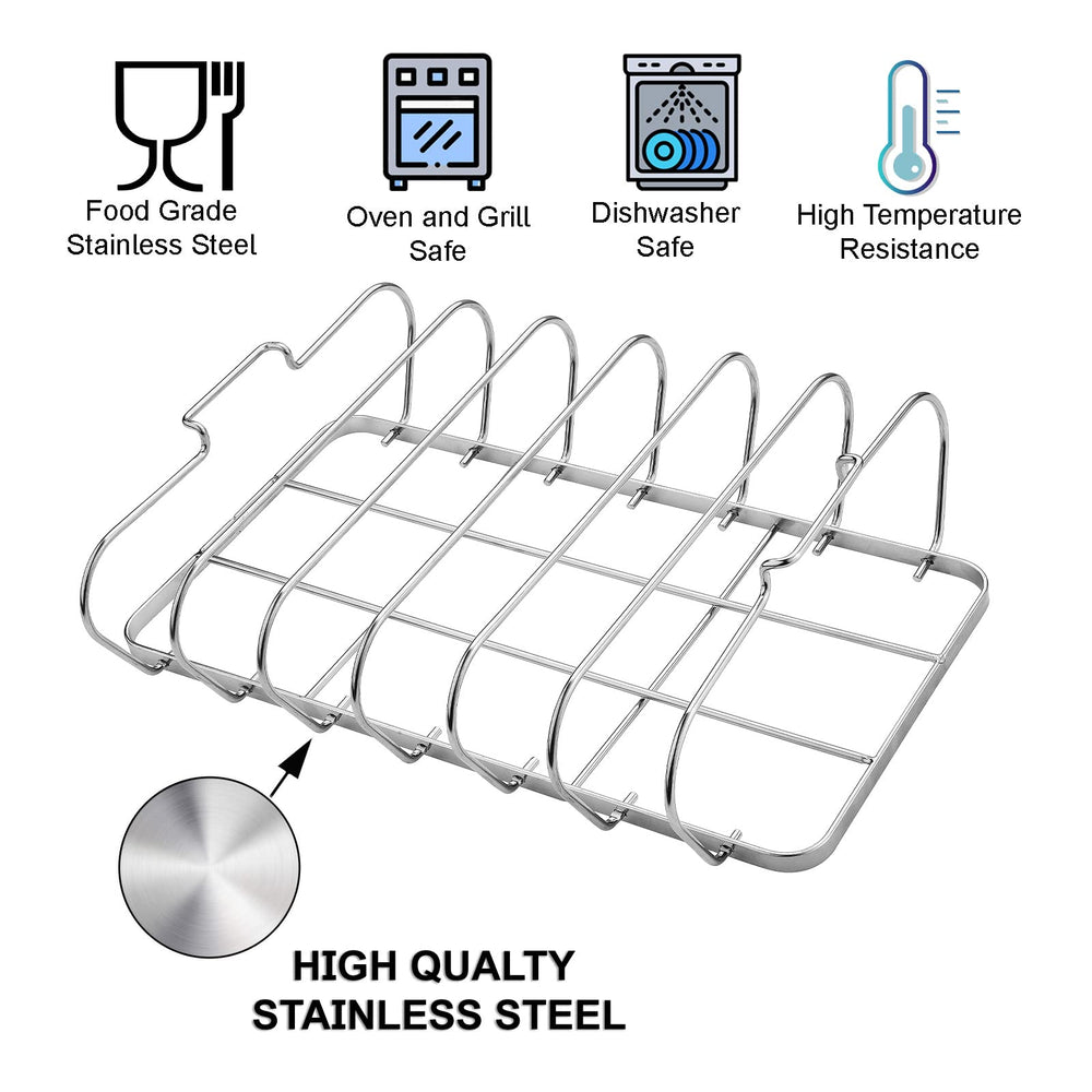 Foldable RTT Rib Rack for Smoking in a kitchen setting