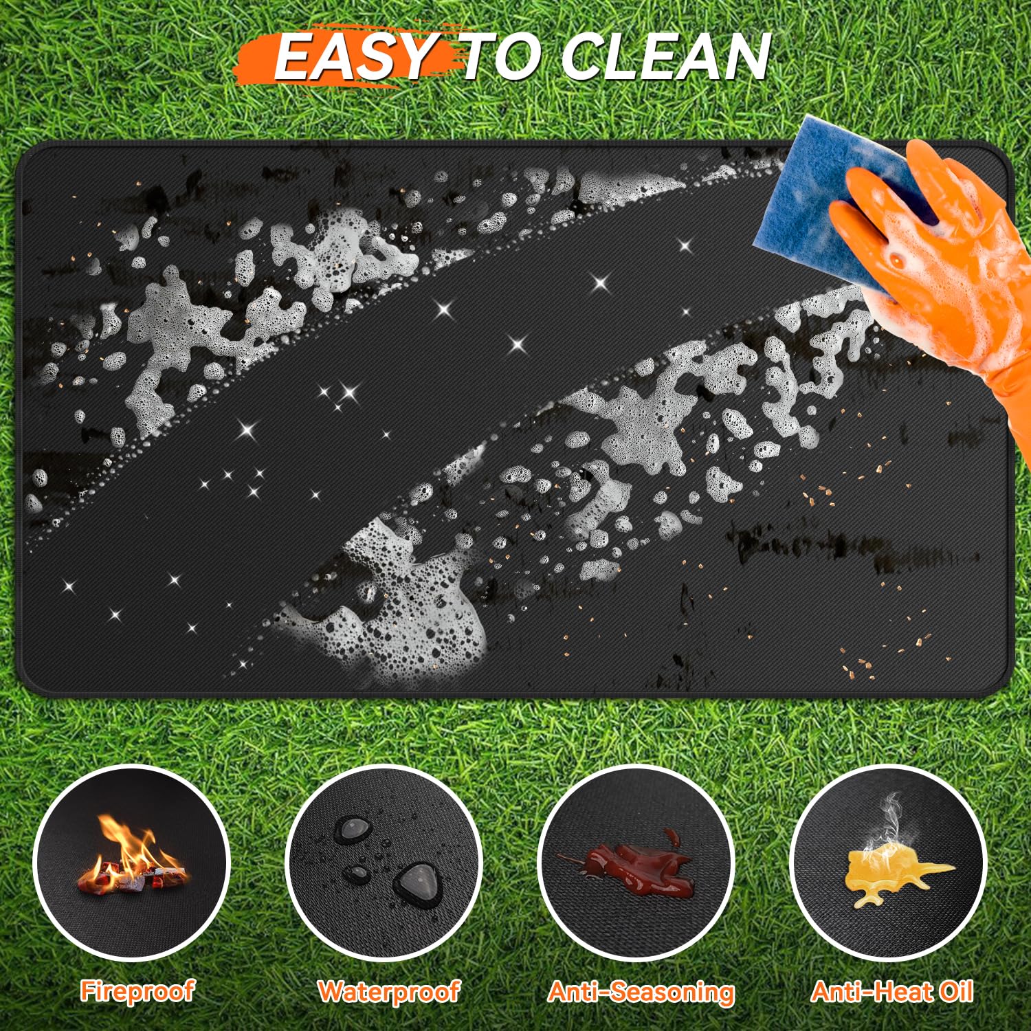 foldable rumlick grill mat for easy storage