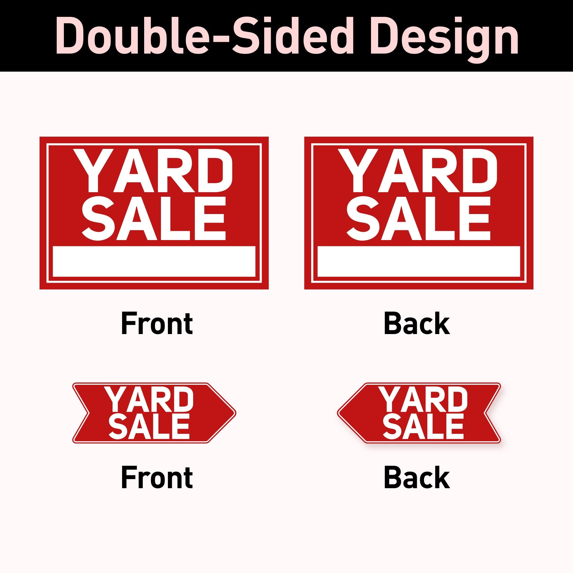Folded ComboJoy yard sale sign ready for easy storage