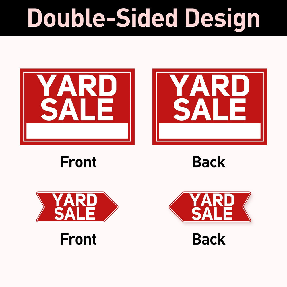 Folded ComboJoy yard sale sign ready for easy storage