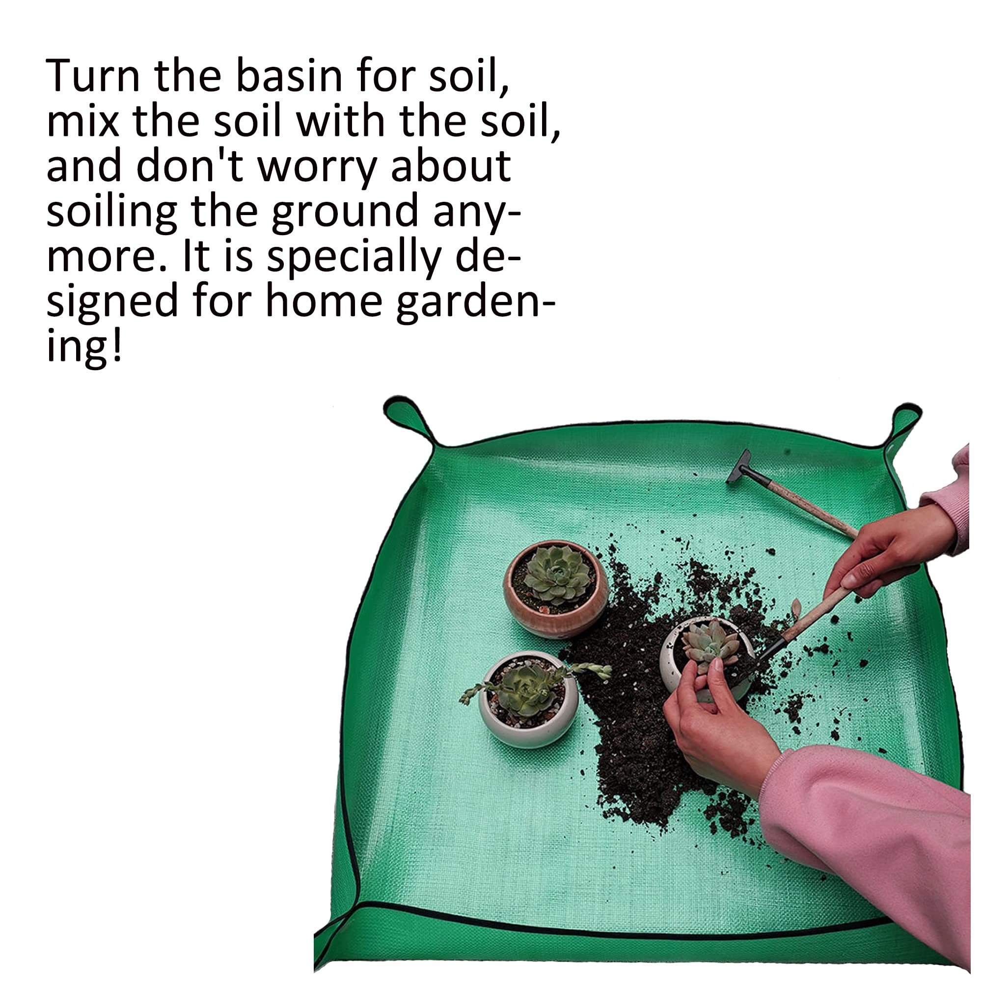 Folded ELLAZYY gardening mats for easy storage