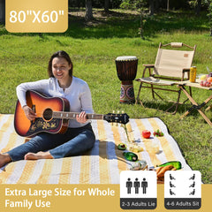 Folded HX&OD picnic blanket with carry strap