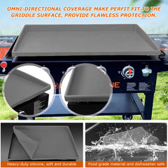 Folded Lyonbi Silicone Griddle Mat for easy storage
