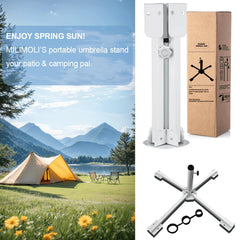 Folded MILIMOLI umbrella stand for easy transport