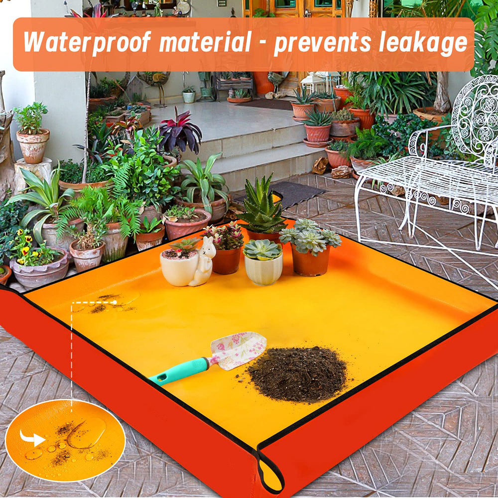 Folded Onlysuki Repotting Mat for easy storage