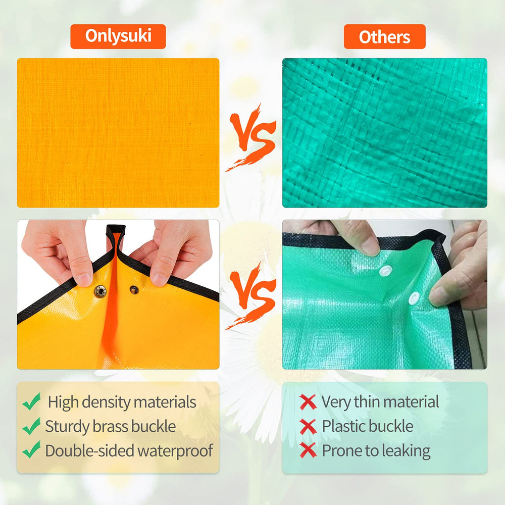 Folded Onlysuki repotting mat for storage in gardening bag
